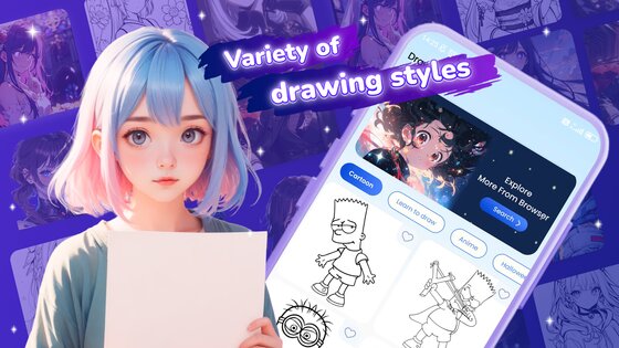 Draw Anime: Paint & Sketch App 1.5.1. Скриншот 12