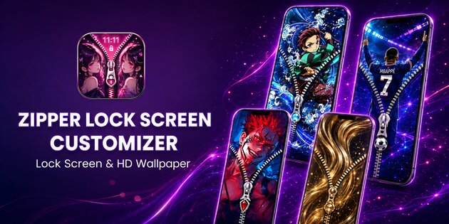 Zipper Lock Screen Customizer 1.2.2. Скриншот 1