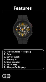 GYH007: Hybrid watchface 1.0.0. Скриншот 2