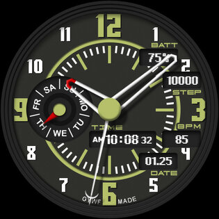 GYH007: Hybrid watchface 1.0.0. Скриншот 21