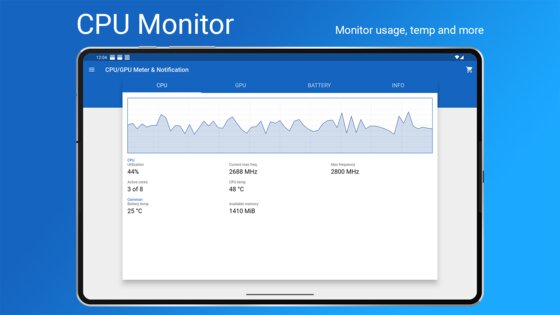 CPU/GPU/Battery Monitor & Notification 6.4.3. Скриншот 9
