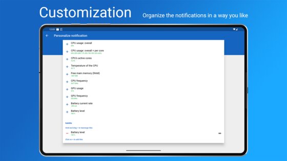 CPU/GPU/Battery Monitor & Notification 6.4.3. Скриншот 16