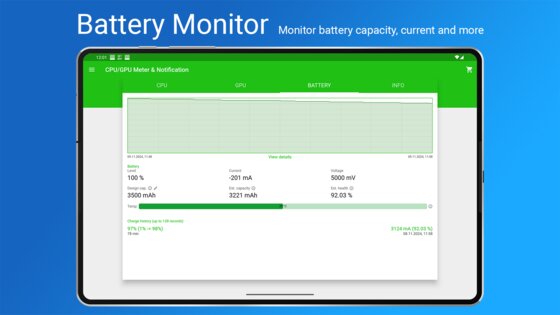 CPU/GPU/Battery Monitor & Notification 6.4.3. Скриншот 21