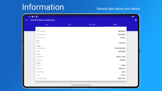 CPU/GPU/Battery Monitor & Notification 6.4.3. Скриншот 23