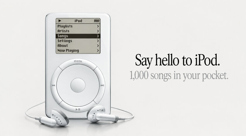 25 лет назад Apple представила легендарный iPod, изменивший музыкальную индустрию