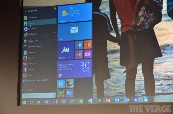 Microsoft показала свою операционную систему нового поколения Windows 10