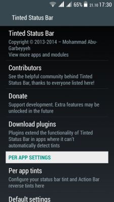 Возможности Root прав: Tinted Status Bar, или как изменить статус бар.