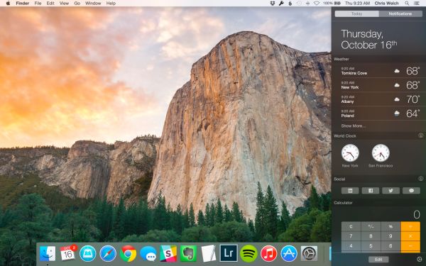 Обзор Mac OS X 10.10 Yosemite