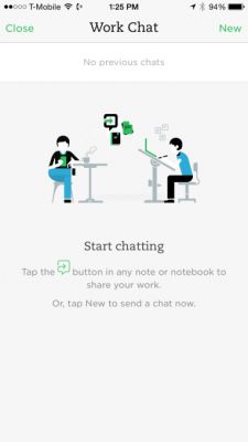В новой версии Evernote появилась функция чата