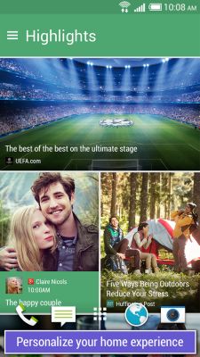 HTC BlinkFeed теперь еще более настраиваемый и рекомендует контент