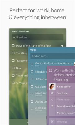 Приложения Wunderlist для мобильной и десктопной Windows получили серьезный редизайн
