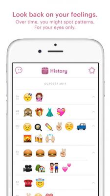 Emojiary — приложение-дневник для ведения записей с помощью смайлов Emoji
