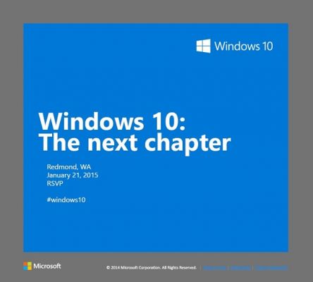 Официально: Windows 10 Consumer Preview будет представлена 21 января