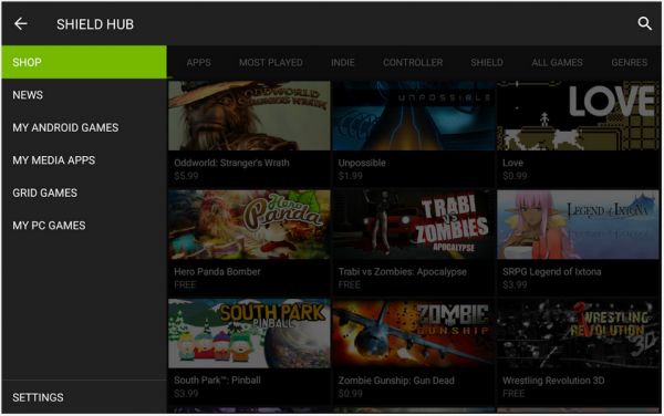 Сервис NVIDIA Shield Hub получил материальный дизайн и GameStream в FullHD