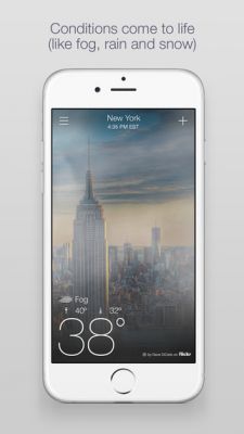 В Yahoo! Погода для Android и iOS появились красивые анимированные погодные эффекты