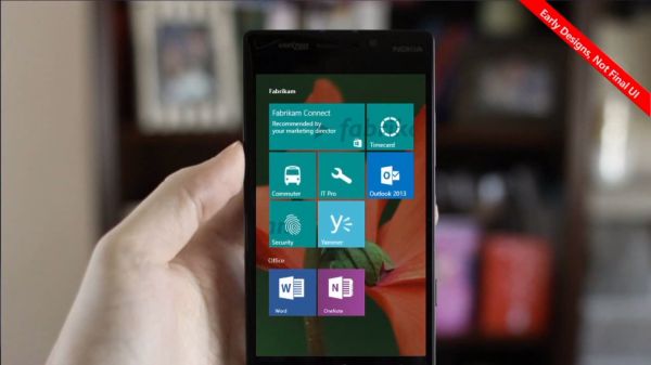 Как будет выглядеть стартовый экран Windows 10 для смартфонов