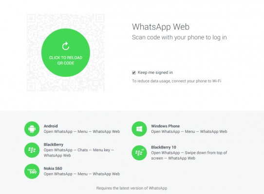 Представлена веб-версия мессенджера WhatsApp*