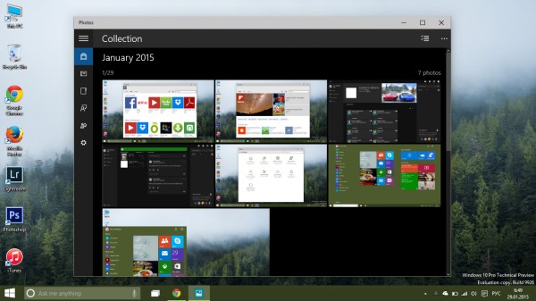 Обзор нововведений в январской сборке Windows 10 Technical Preview