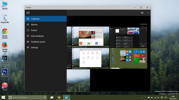 Обзор нововведений в январской сборке Windows 10 Technical Preview