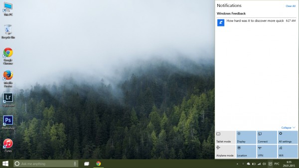 Обзор нововведений в январской сборке Windows 10 Technical Preview