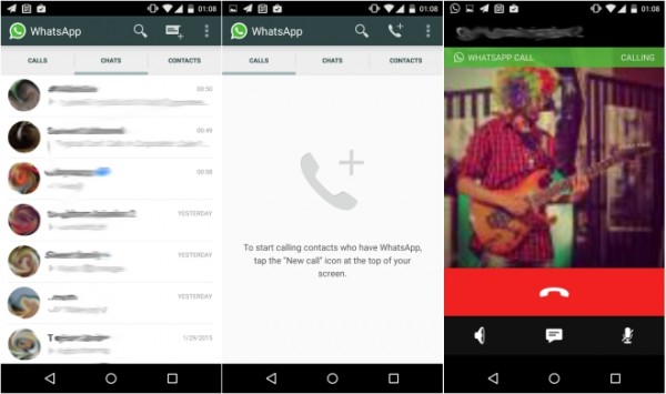 WhatsApp* для Android начинает получать функцию звонков