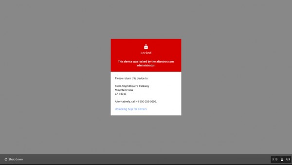 Свежий апдейт Chrome OS позволяет блокировать утерянные устройства