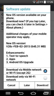 LG G Pro 2 получает Android 5.0.1 Lollipop в Европе