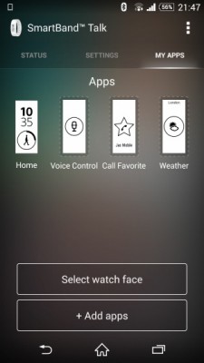 Обновления ПО для Sony SmartBand Talk