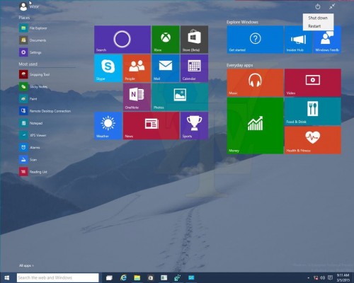 Windows 10 Technical Preview: скриншоты новой сборки 10031