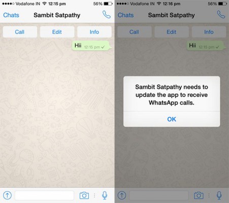 WhatsApp* для iPhone получит функцию голосовых вызовов в ближайшее время