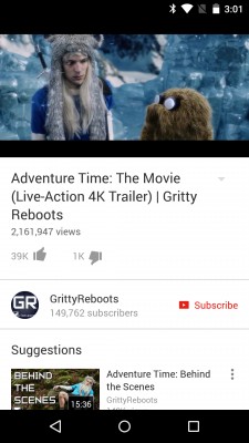 В YouTube для Android появились опции для поиска 4K-видео