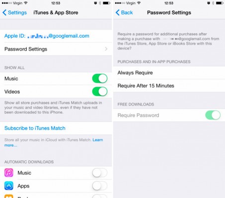 В iOS 8.3 для скачивания бесплатного контента не требуется пароль