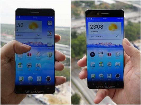 Первые живые фотографии безрамочного смартфона OPPO