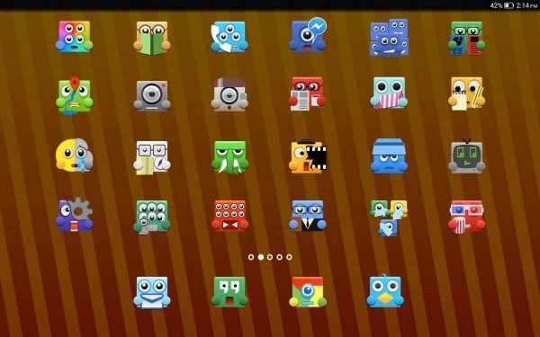 Upbeat Monsters — необычный пакет иконок для Android