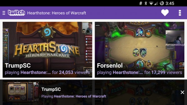 Twitch для Android получил большое обновление