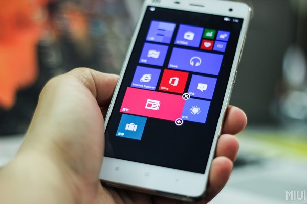 Видеодемонстрация работы Windows 10 на Android-смартфоне Xiaomi Mi4