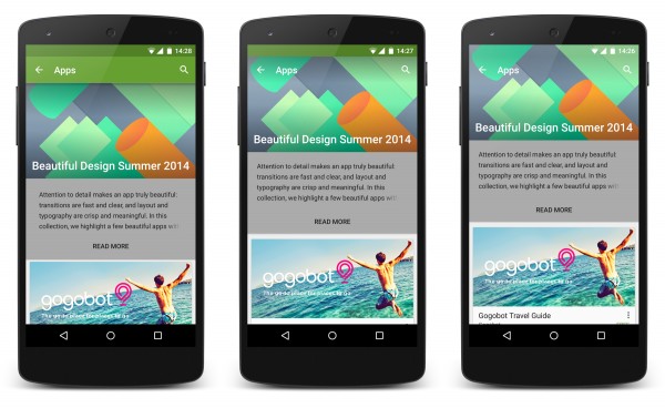 Свежий апдейт приложения Google Play приносит прозрачный статус-бар на страницы приложений