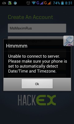 Проблема с Hack Ex