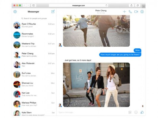 Facebook* Messenger теперь доступен в вебе