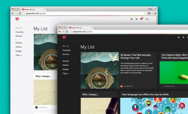 Веб-версия сервиса Pocket получила новый, адаптивный дизайн