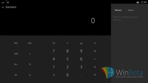 Скриншоты планшетного интерфейса в Windows 10