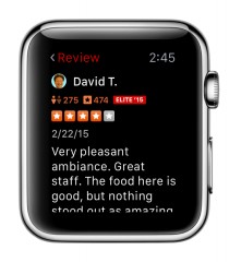 Yelp выпускает приложение для Apple Watch