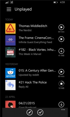 Приложение для подкастов Pocket Casts вышло на Windows Phone