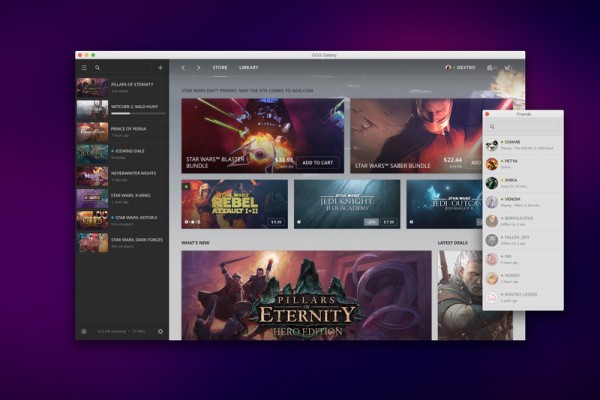 GOG.com запускает собственное приложение-конкурент Steam