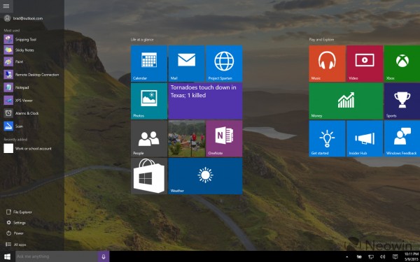 Windows 10 Insider Preview: утечка сборки 10114, скриншоты и видео