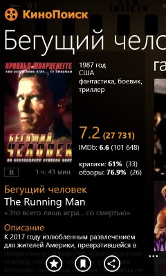 TOP киноприложений для Windows Phone