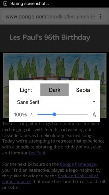 В Chrome Dev появился обновленный режим чтения
