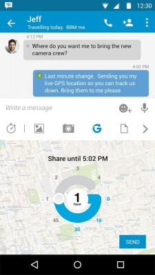 BlackBerry Messenger для Android получил новый дизайн