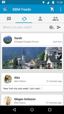 BlackBerry Messenger для Android получил новый дизайн