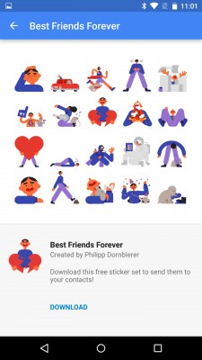 В Google Чате появились материальные стикеры
